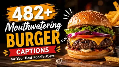 Burger captions with caption generator