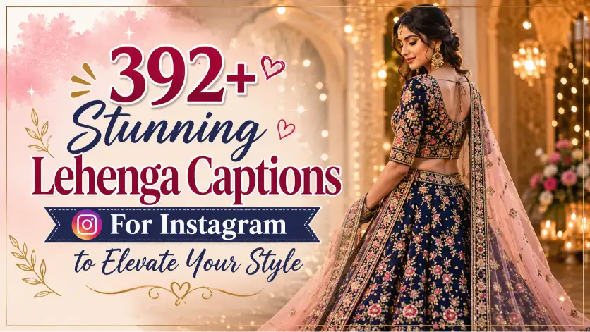 Lehenga captions for Instagram with caption generator