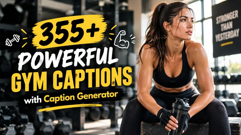 gym captions with caption generator