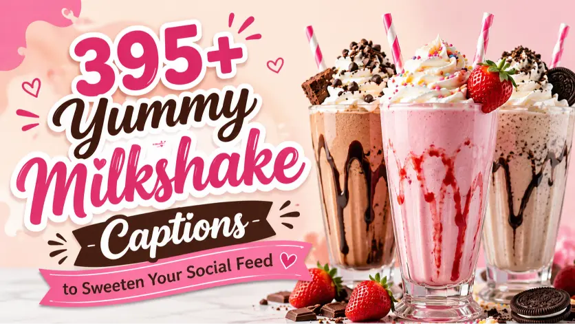 milkshake captions with caption generator