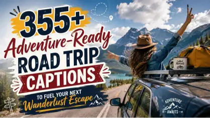 road trip captions with caption generator
