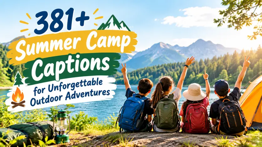 summer camp captions with caption generator